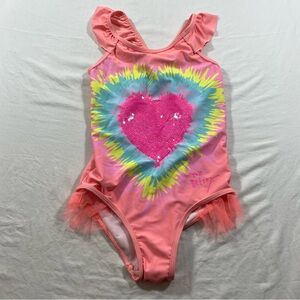 Pink Heart Design Leotard Betsy Johnson girls medium